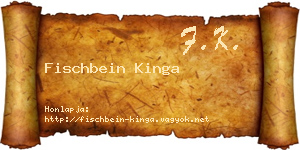 Fischbein Kinga névjegykártya